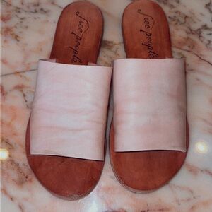 Free People Pale Blush Slide Sandals